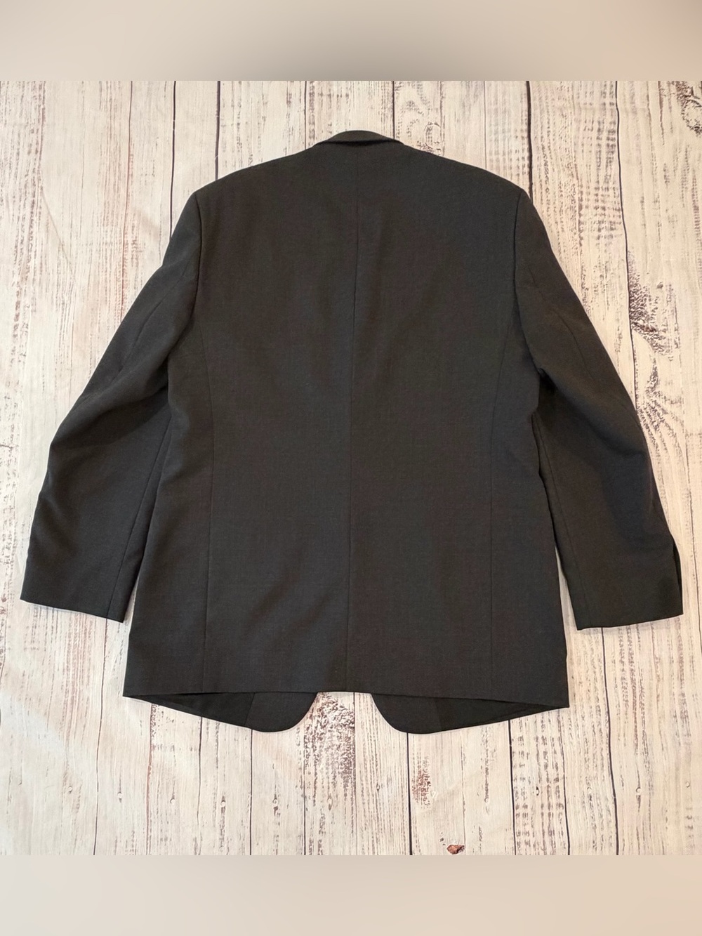 Vintage Stafford Dark Gray Heather Suit 44L Blazer, 40X32 Pant Old Money - Picture 10 of 16